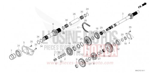 TRANSMISSION (MAINSHAFT) (DCT) GL1800DAN de 2022